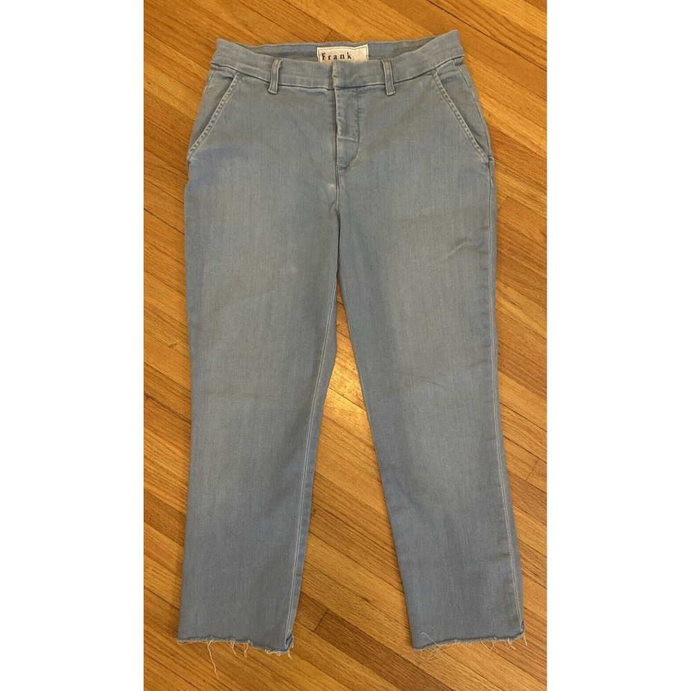 Frank & Eileen Wicklow Italian Chino Jeans Womens 6 Performance Denim Light Wash